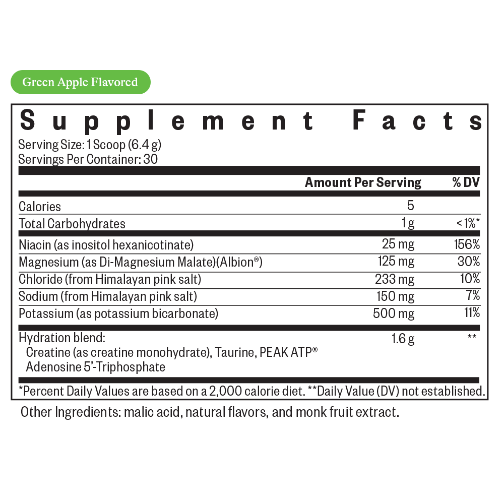 Optimal Electrolyte Green Apple flavour - 30 servings- seeking health uk