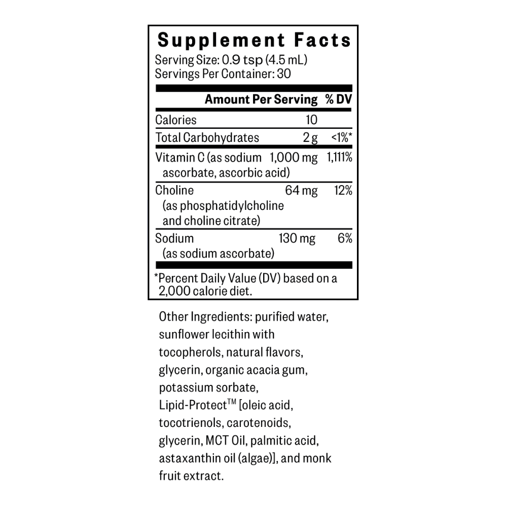 Liposomal Vitamin C (Lemon Zest) - 30 Servings | Seeking Health UK