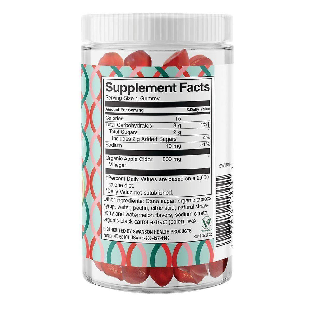 Buy Apple Cider Vinegar Gummies | Vegan |Strawberry-Watermelon |500mg | 60 Gummies UK online
