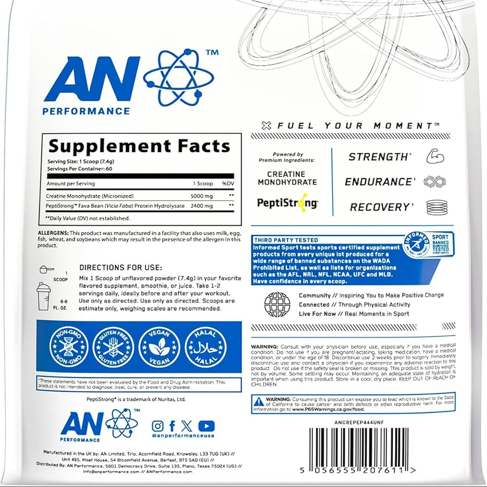 Creatine Monohydrate + Peptide - 444 grams - Applied Nutrition UK