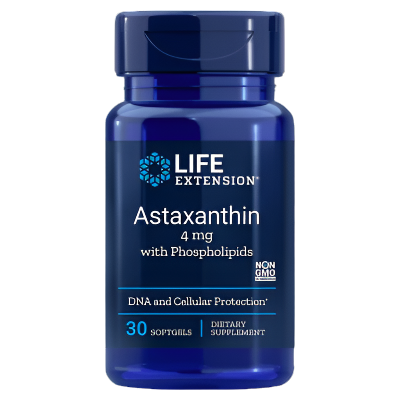 Buy Astaxanthin with Phospholipids | 30 Soft gels | Life Extension UK online