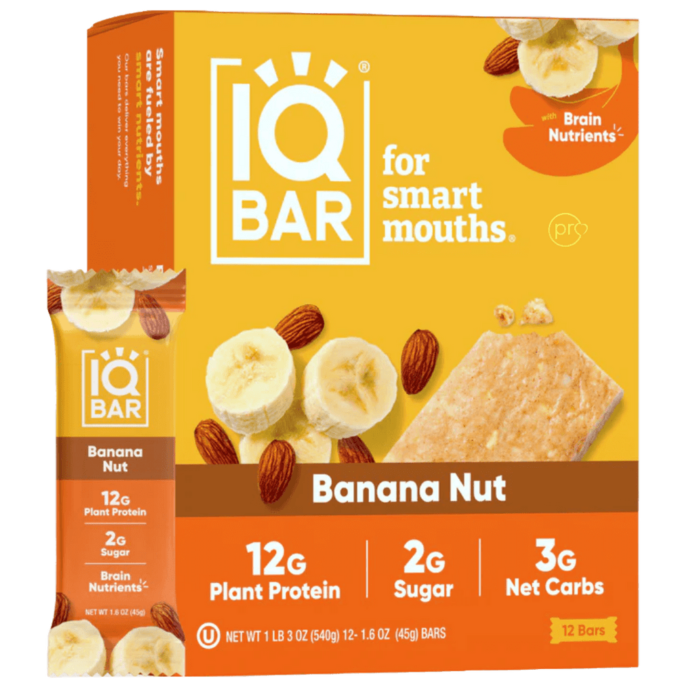 Buy Banana Nut | 12 Plant Protein Bars | IQBAR UK online