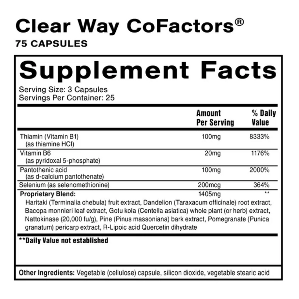 Buy Clear Way Cofactors | 75 Capsules UK online