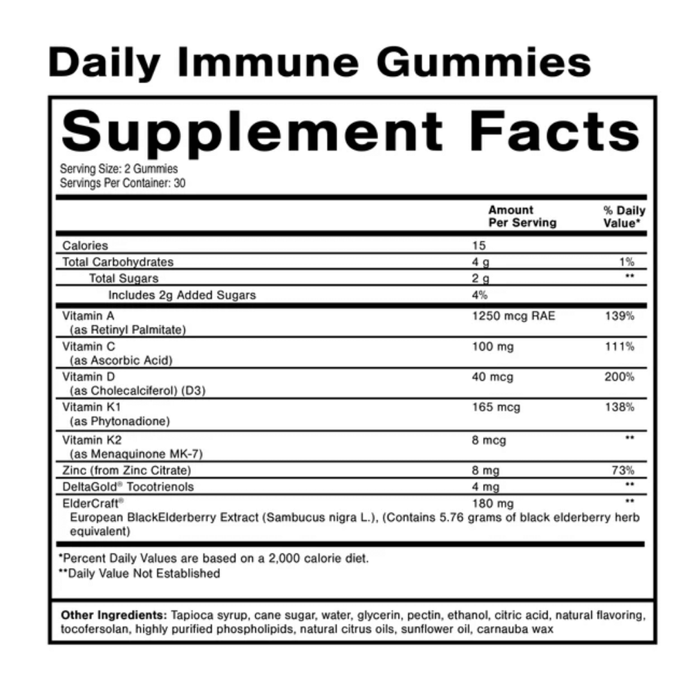 Buy Daily Immune Gummies | Elderberry Lime UK online