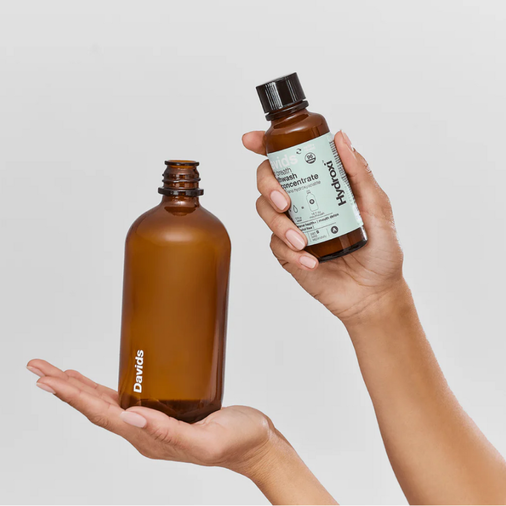 Buy Davids Hydroxi™ mouthwash kit / natural fresh mint w/ nano hydroxyapatite UK online