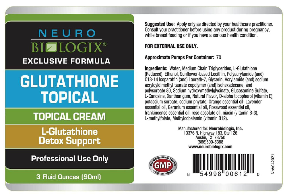 Buy Glutathione Topical (L-Form) | 90ml | NeuroBiologix UK online