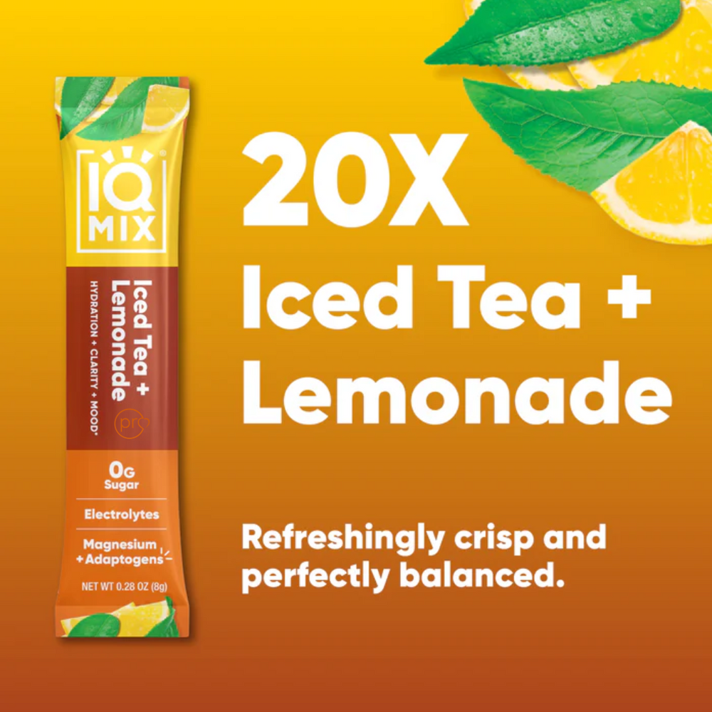 Buy IQMIX Iced Tea & Lemonade | 20 Electrolyte Hydration Sachets UK online