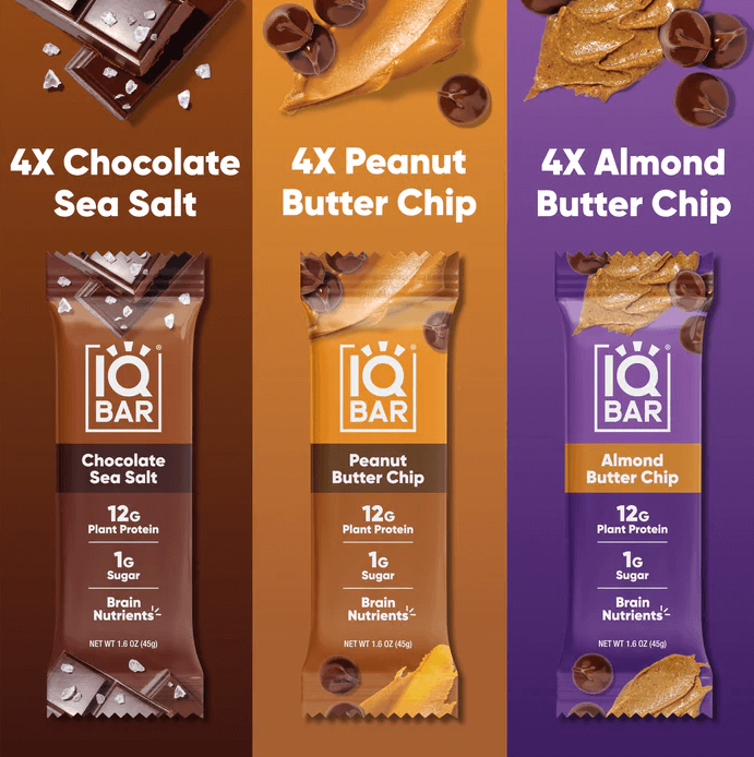 Buy Chocolate Lovers Variety | IQBAR | 12 Bars UK online