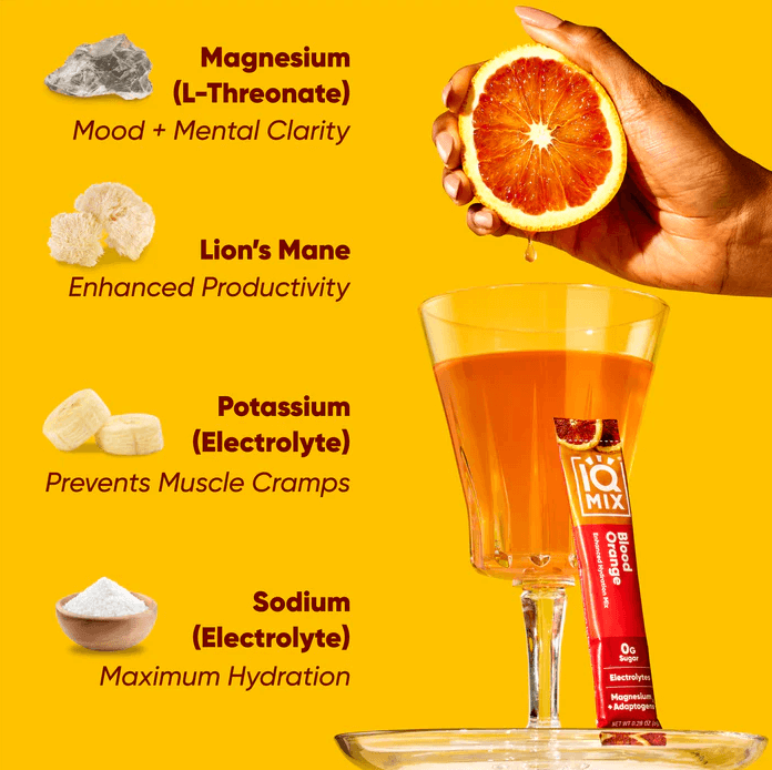 Buy IQMIX Blood Orange | 20 Electrolyte Hydration Sachets UK online