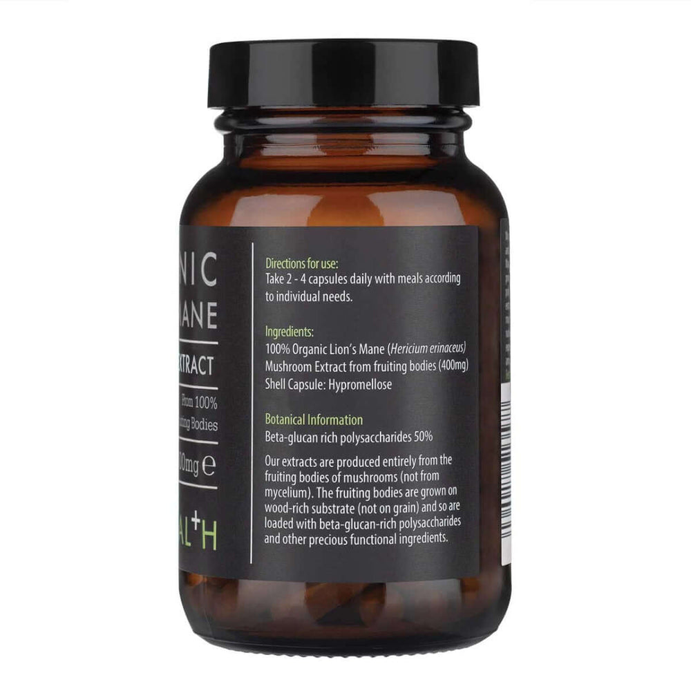 Buy Organic Lion's Mane Extract | 60 Veg Caps | 400mg UK online