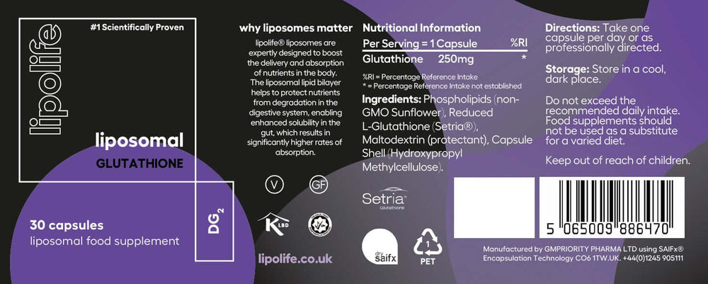 Buy Liposomal Glutathione | 30 Capsules UK online