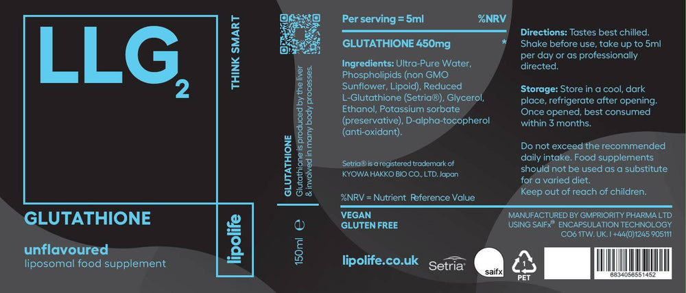 Buy Lipolife LLG2 Glutathione 150ml UK online