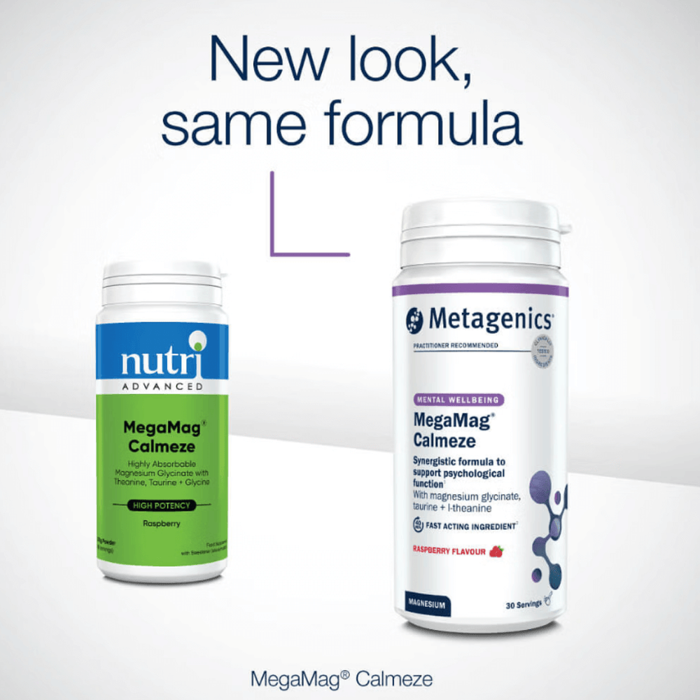 Buy MegaMag Calmeze | Raspberry | 30 Servings | Metagenics UK online
