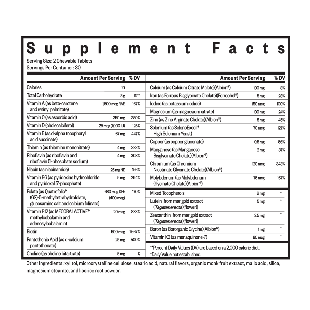 Buy Optimal Multivitamin Chewable | 60 Tablets UK online