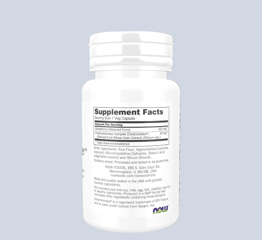 Buy Glutathione Skin Brightener with Ceramosides | 30 Veg Capsules UK online