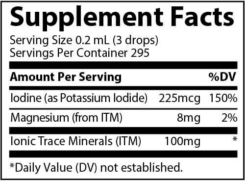 Buy Liquid Ionic Iodine from Potassium Iodide | 225mcg | 2oz | Trace Minerals UK online