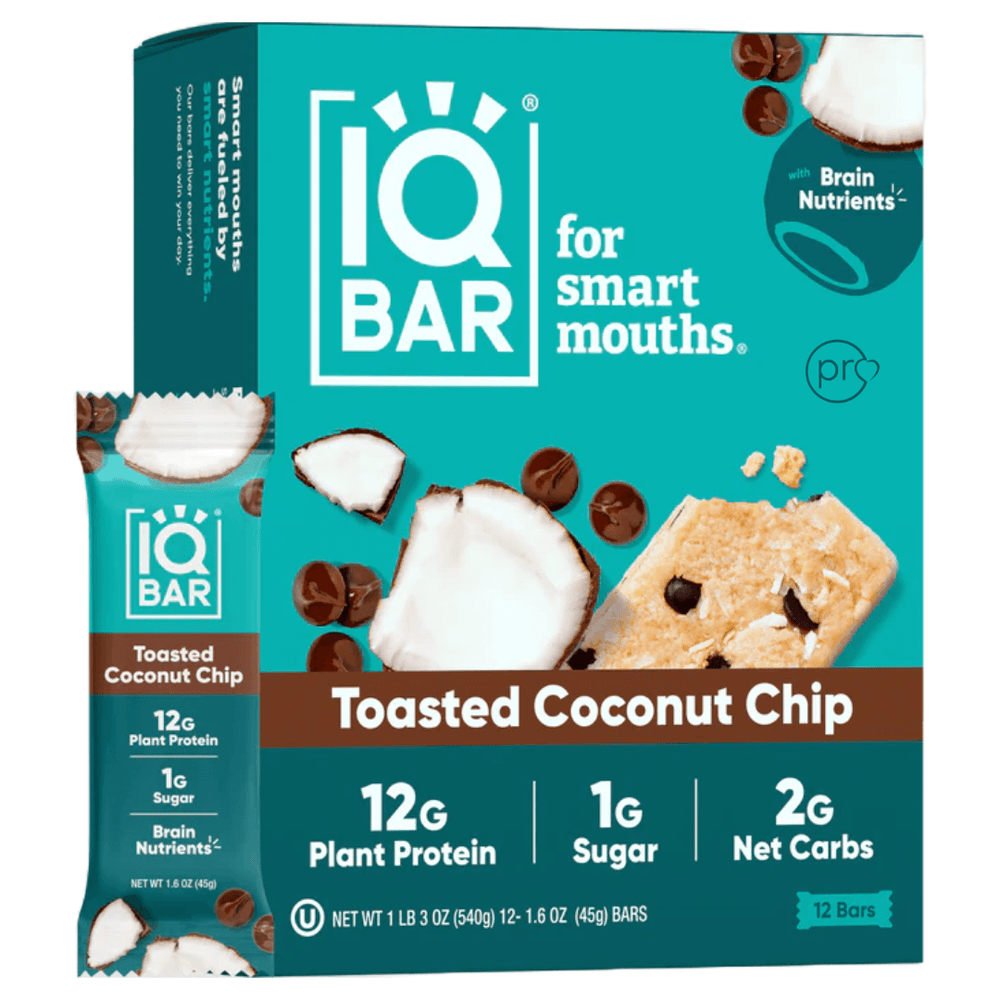 Buy Toasted Coconut Chip | 12 Plant Protein Bars | IQBAR UK online