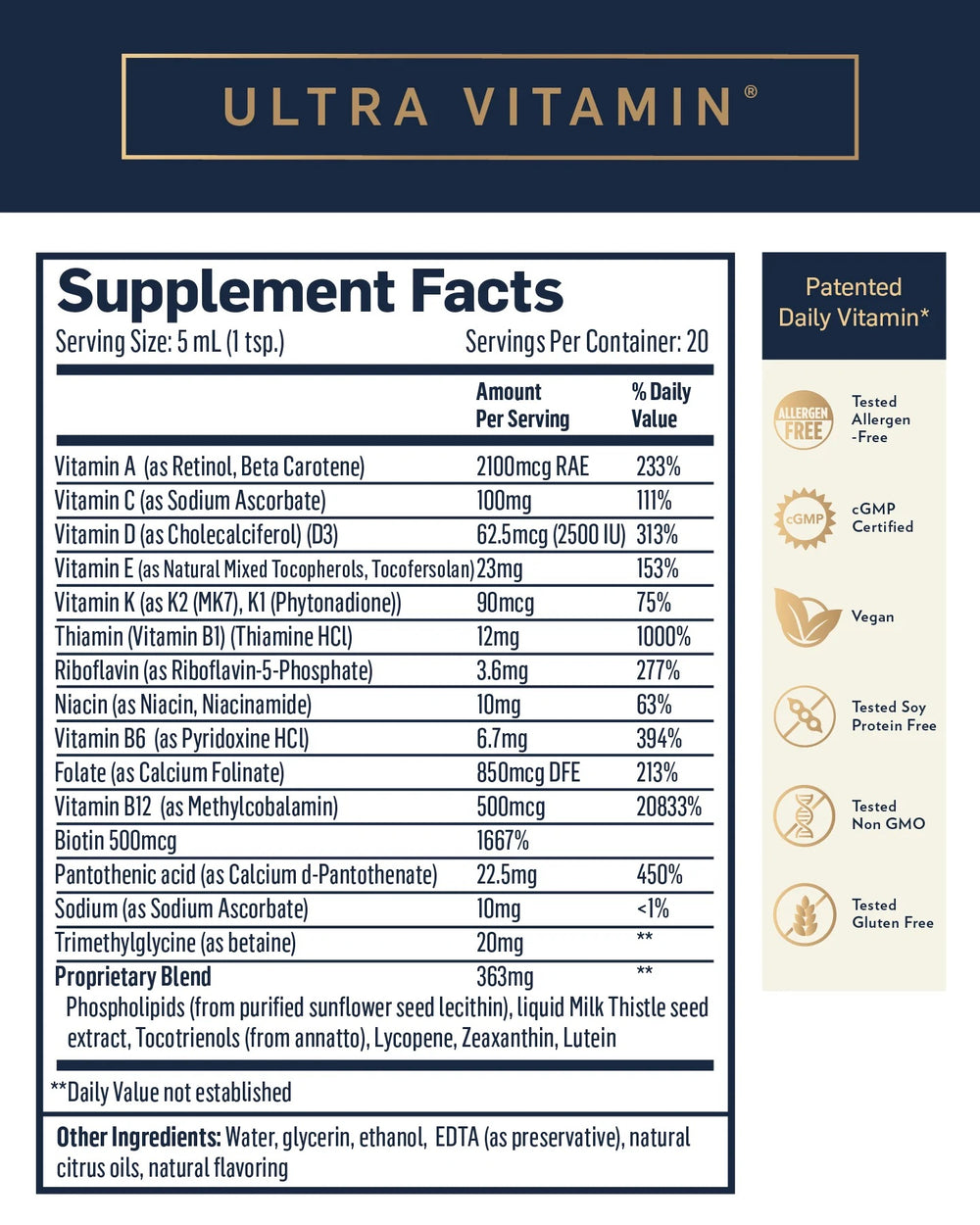 Buy Ultra Vitamin 100ml - liposomal UK online