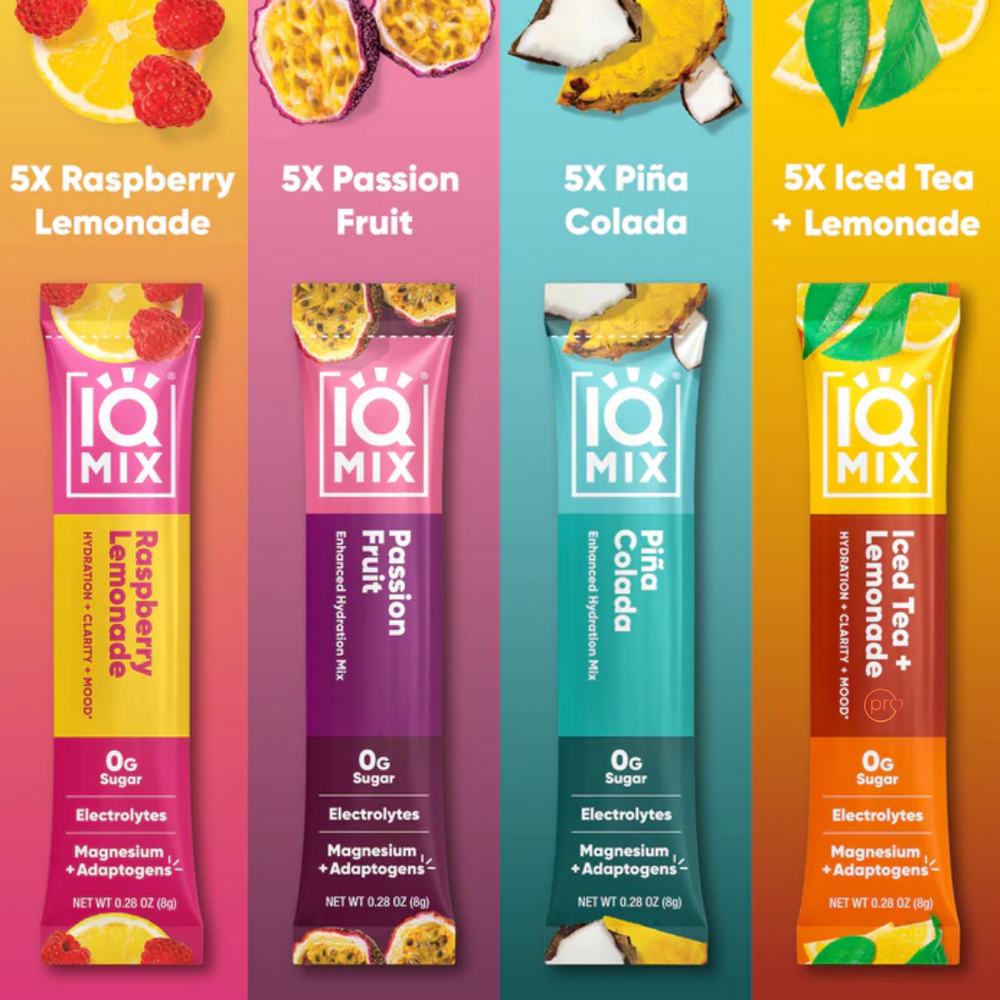 IQMIX Vacation Variety Pack 20 Sticks of 4 flavours - IQBAR UK