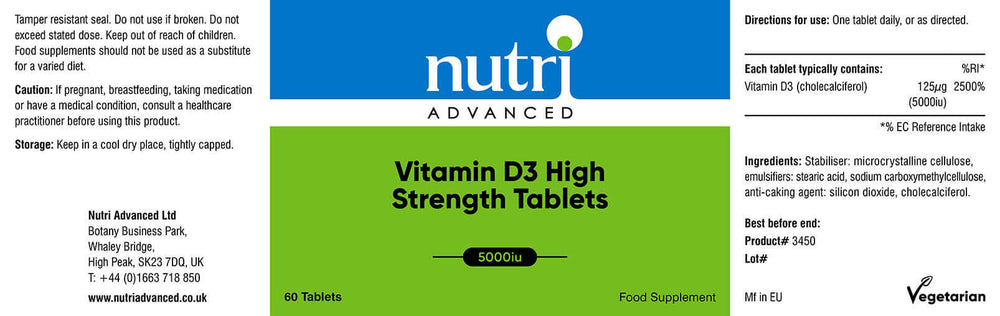 Buy Vitamin D3 High Strength | 60 Tablets UK online