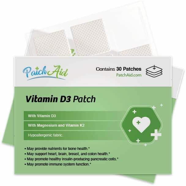 Buy Vitamin D3 with K2 Vitamin 30 Topical Patches | PatchAid UK online