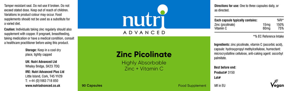 Buy Zinc Picolinate | 90 Capsules UK online