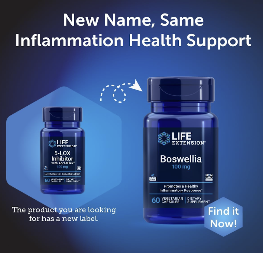 Boswellia- Formerly5-LOX Inhibitor with AprèsFlex | 60 Veg capsules | Life Extension UK online