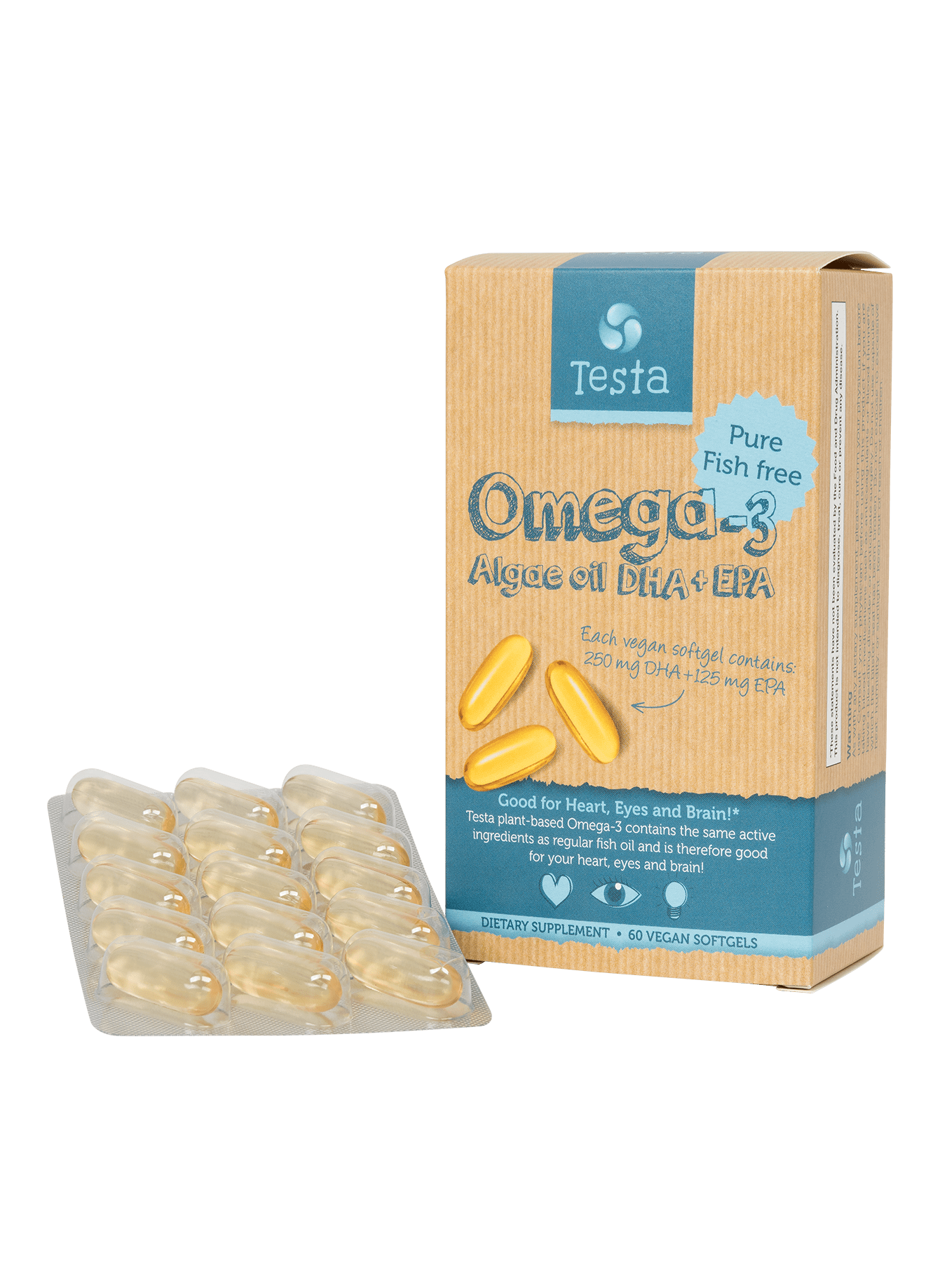 Buy Testa | Omega-3 Algae Oil EPA+DHA | 60 Soft Gels UK