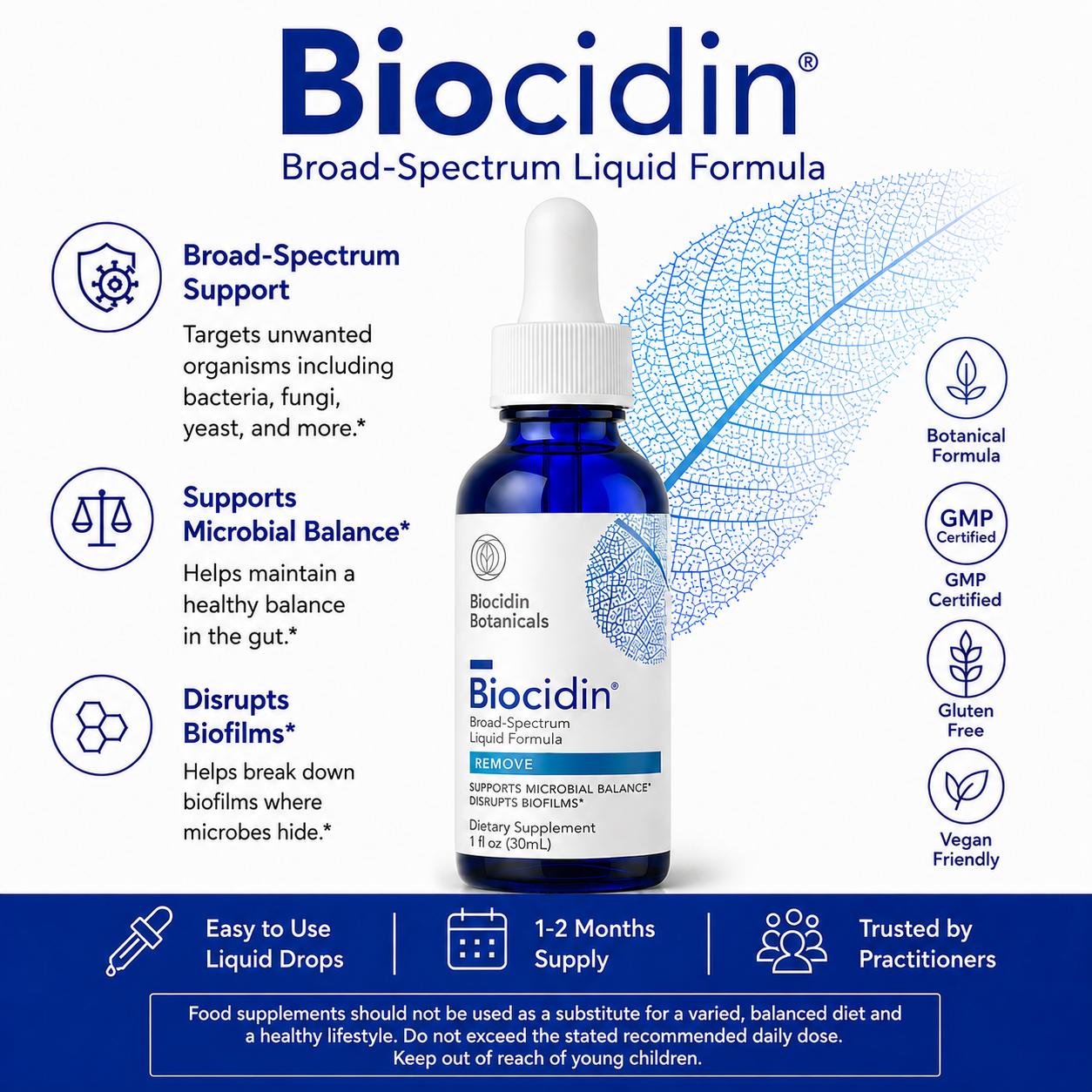 Biocidin Liquid – 30ml | Broad-Spectrum Botanical Support - Biocidin Botanicals UK online