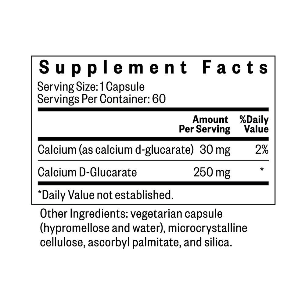 Calcium D-Glucarate - 60 Capsules - Seeking Health UK