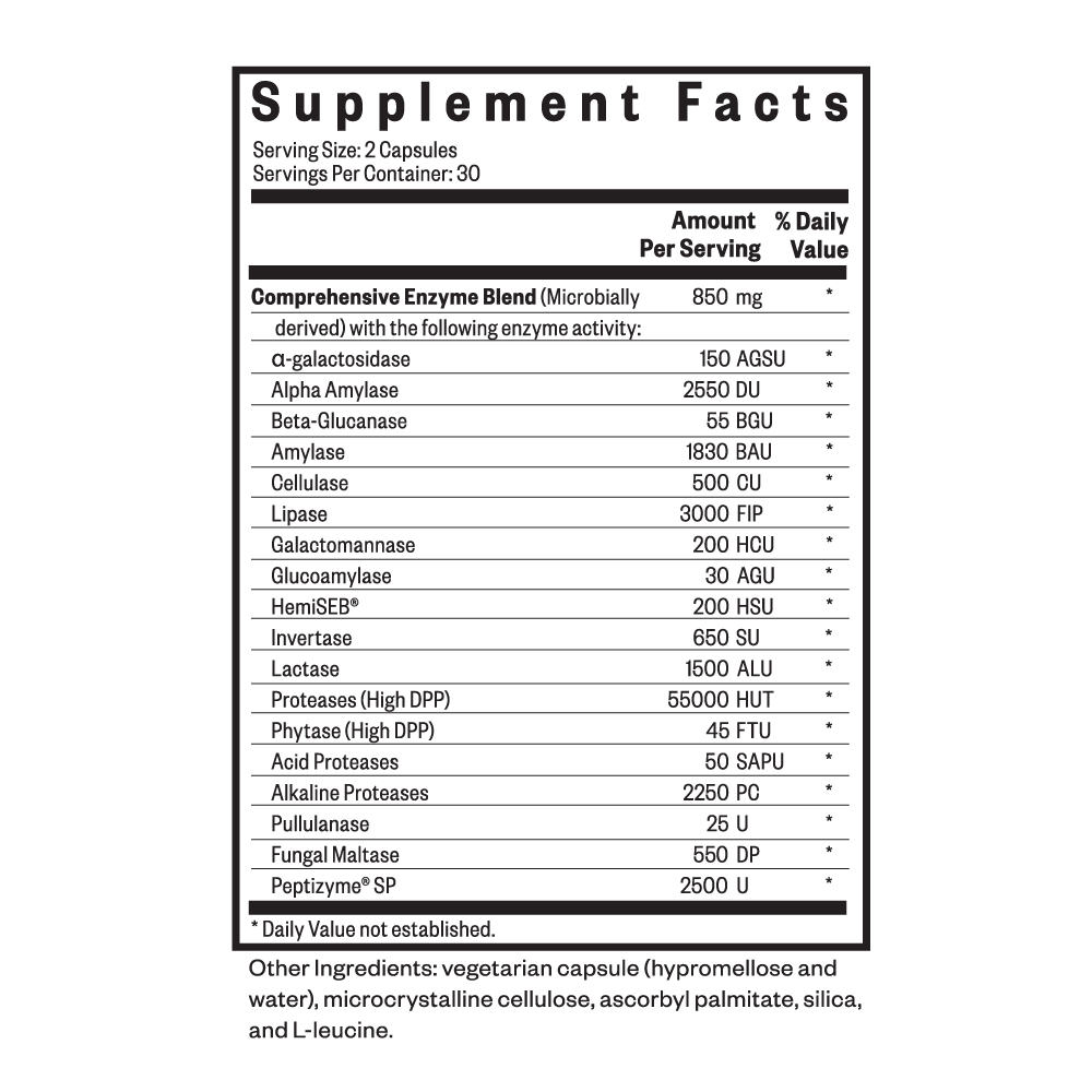 Digestive Enzymes | 60 Tablets | Seeking Health UK online
