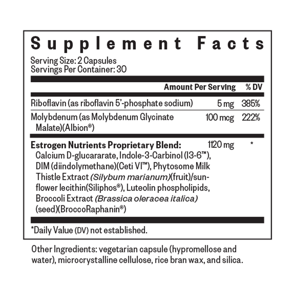 Seeking Health Estrogen Nutrients - 60 Capsules - Fast UK Shipping
