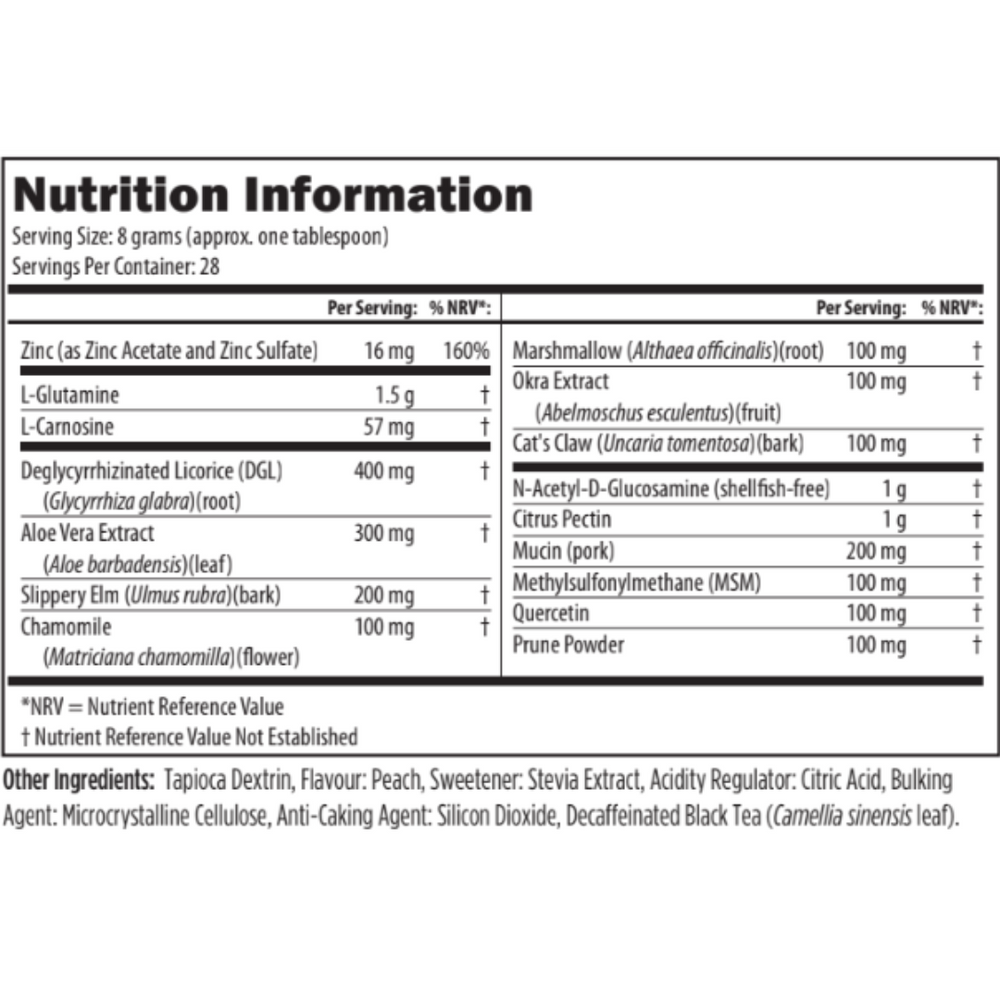  GI Revive Powder 225g - Designs for Health UK - Ingredients