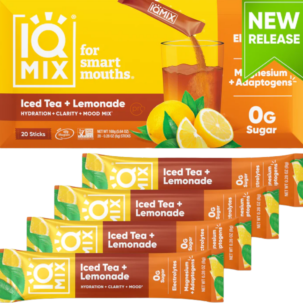 Iq Mix IQMIX Iced Tea & Lemonade | 20 Electrolyte Hydration Sachet | IQBAR UK ...
