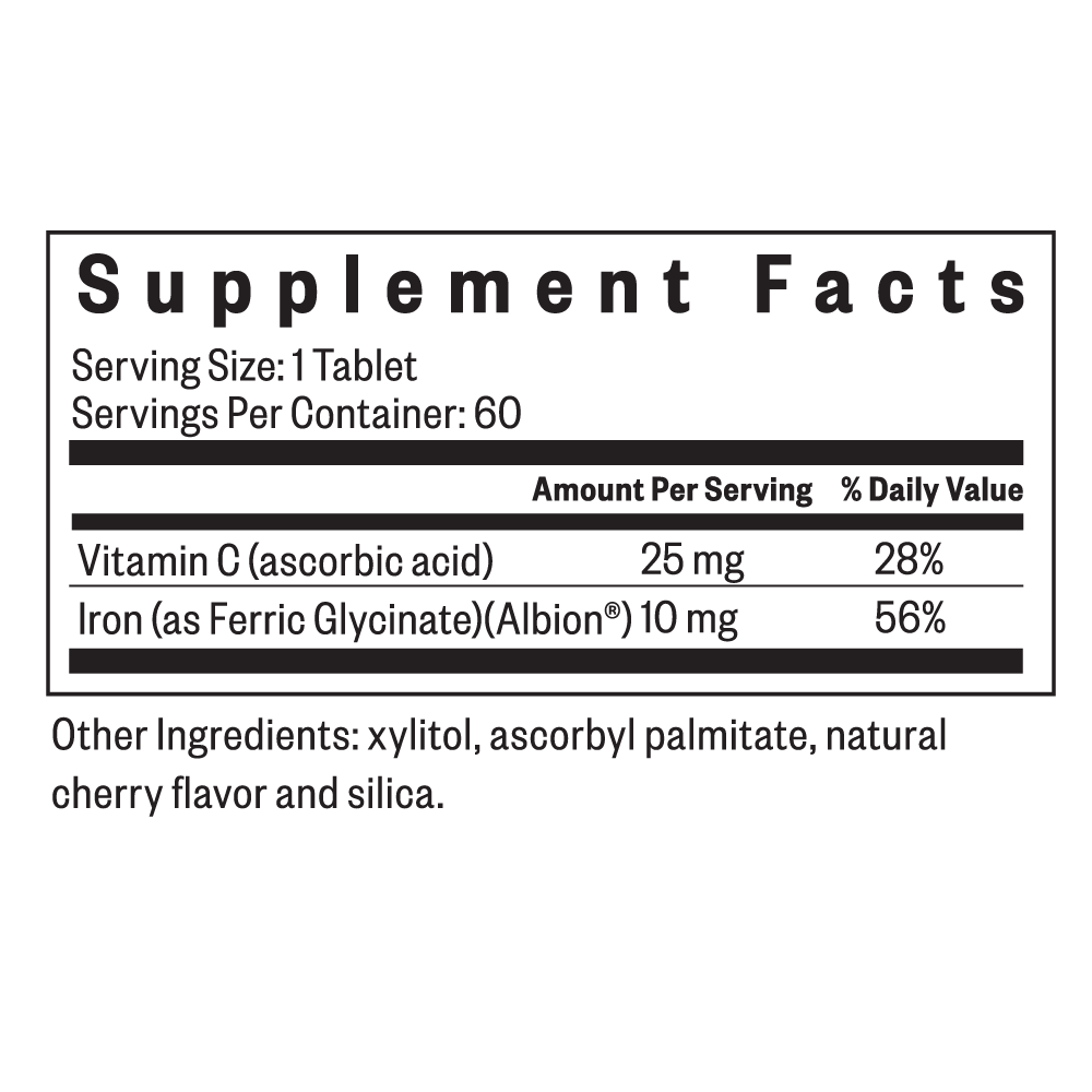 Buy Iron Chewable | 60 Tablets | Seeking Health UK