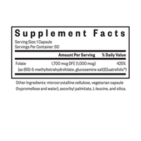 Buy L-Methylfolate 1mg | 60 Capsules | Seeking Health UK online