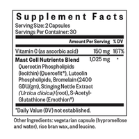 Seeking Health Mast Cell Nutrients - 60 Capsules - Fast UK Shipping