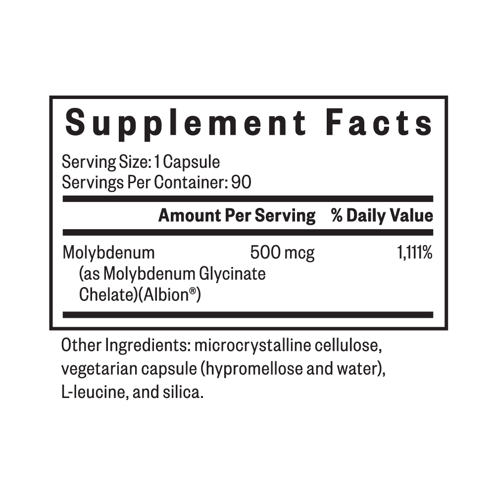 Buy Molybdenum 500 | 90 Capsules | Seeking Health UK