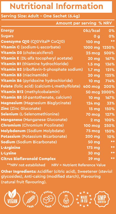 Buy OPTIYOU | Multivitamin | Orange Flavour | 30 sachets UK online