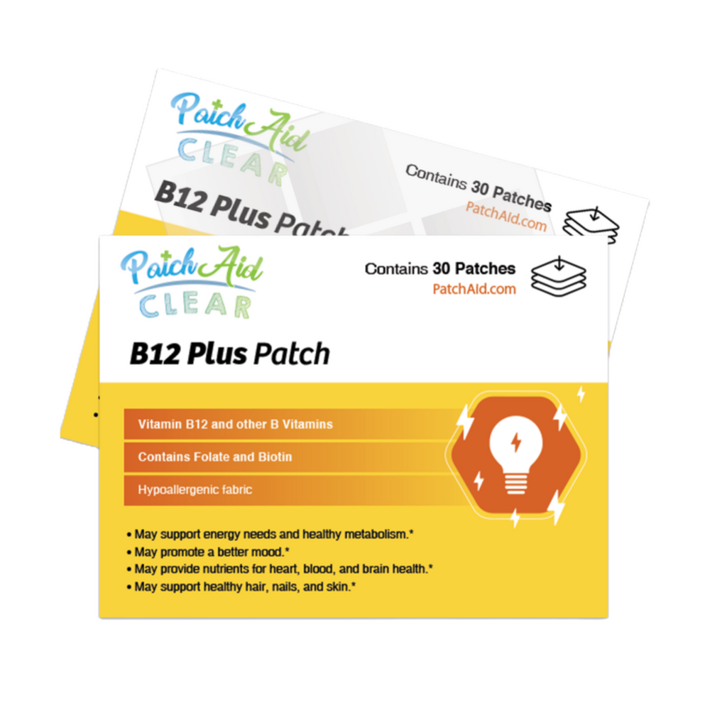 B12 Plus Topical Patch | 30 Clear Topical Patches