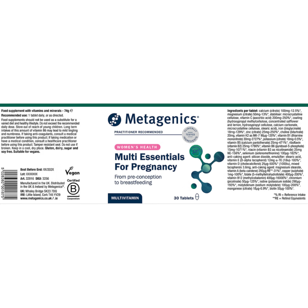 Buy Multi Essentials for Pregnancy | 60 Tablets | Metagenics UK
