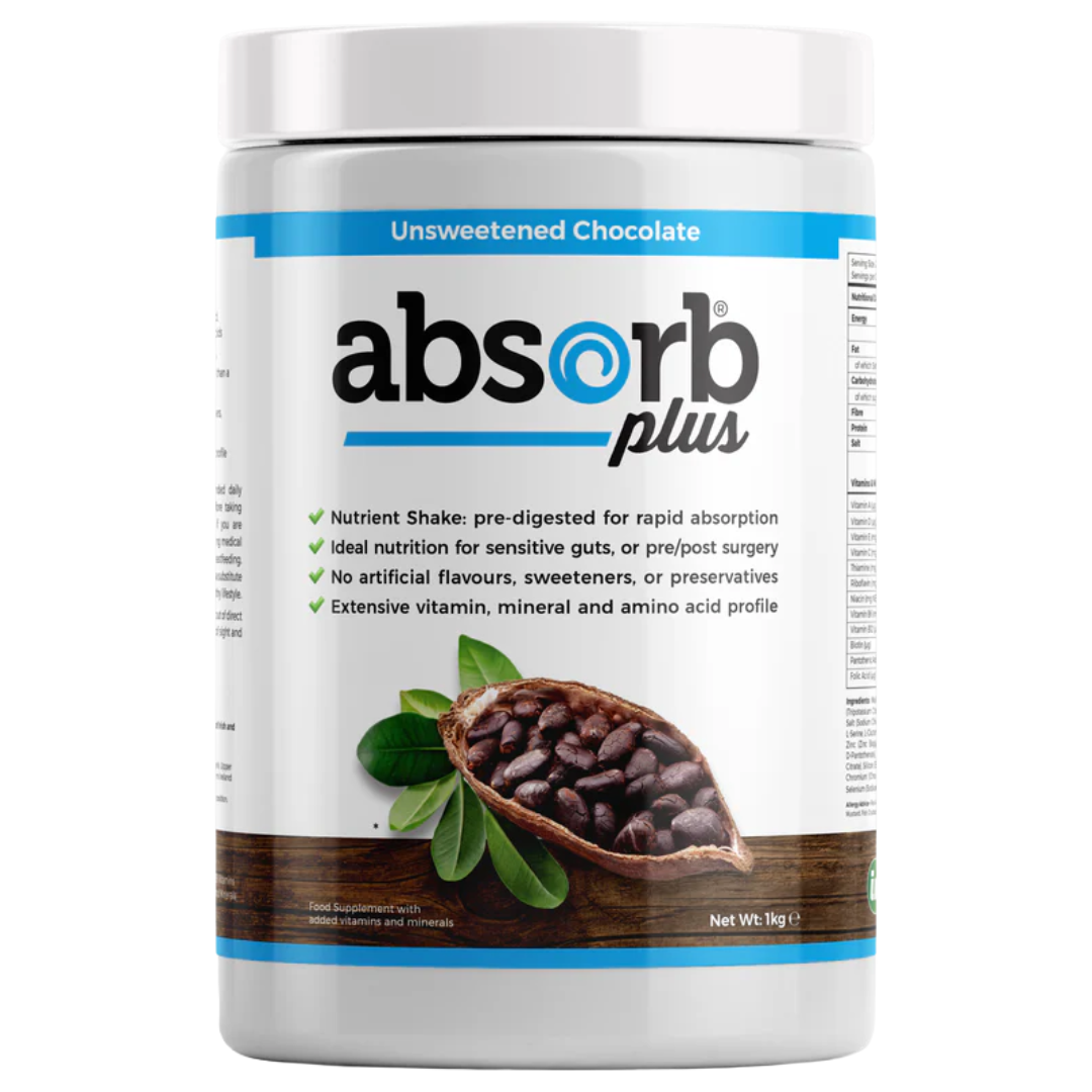 Absorb Plus Whey - Elemental Powder - 1kg Unsweetened Chocolate - IMIX Nutrition 