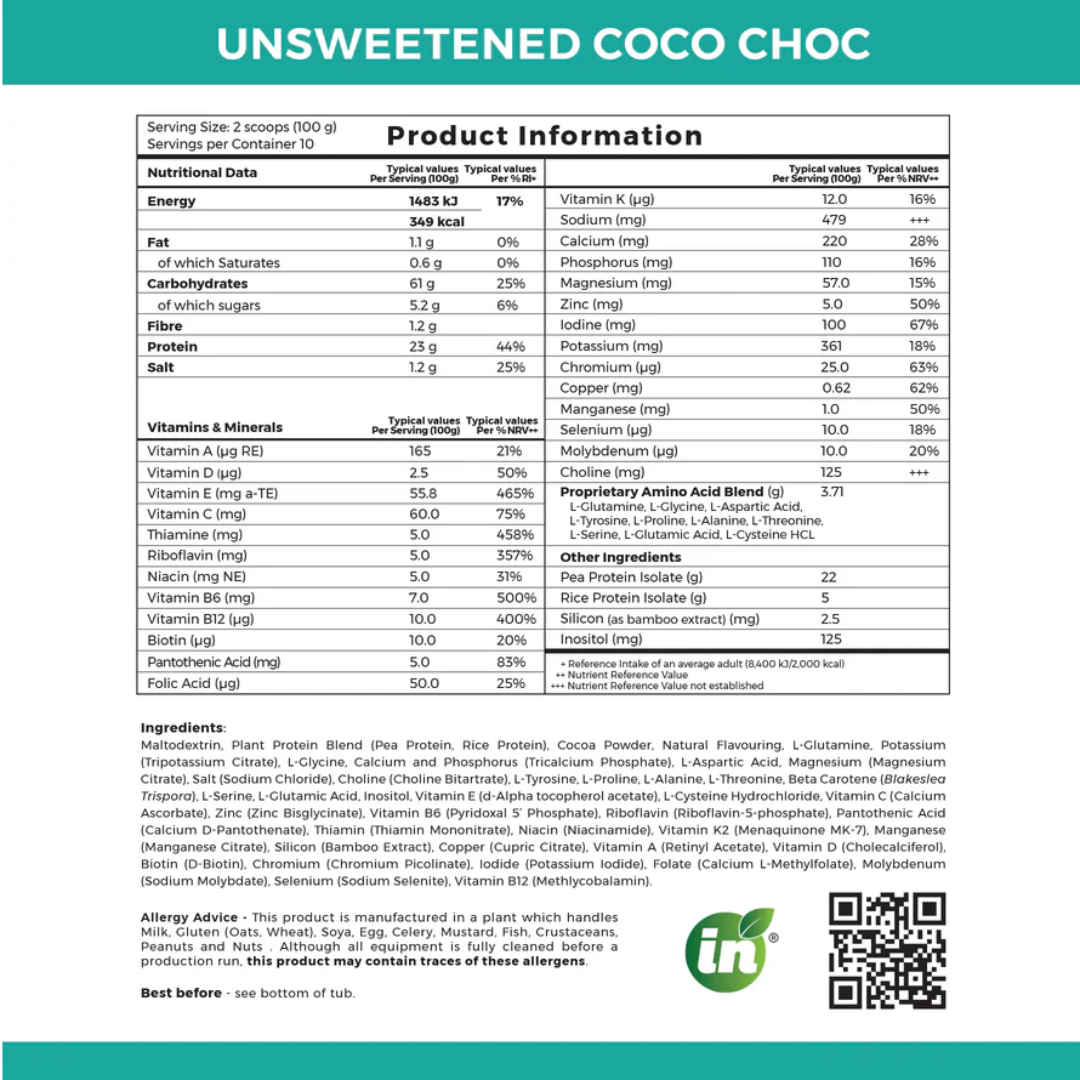 Absorb Plus Vegan - Unsweetened coco choc - IMIX nutrition UK 