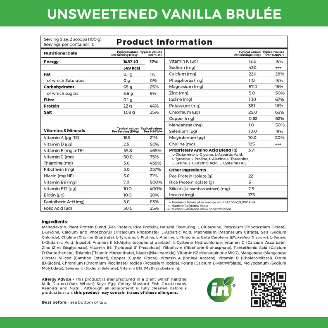 Absorb Plus Vegan - Unsweetened Vanilla Brulee - Imix Nutrition UK 
