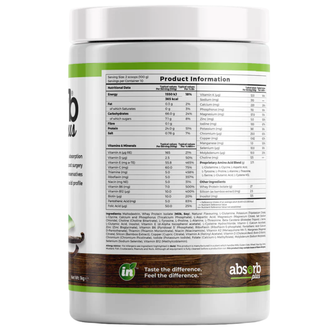 Absorb plus Elemental Powder - Unsweetened Vanilla kg - IMIX Nutrition UK 