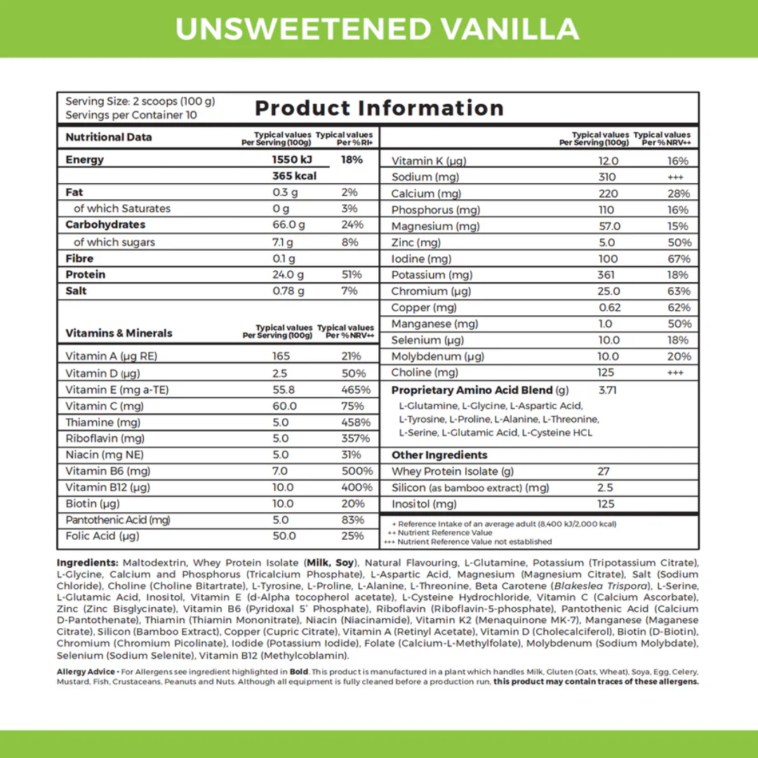 Absorb plus Elemental Powder - Unsweetened Vanilla kg - IMIX Nutrition UK 