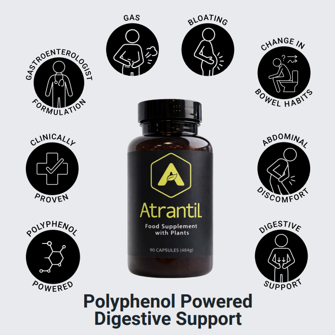 Atrantil UK  | 90 Capsules | KBS Research| Bloating and digestive support