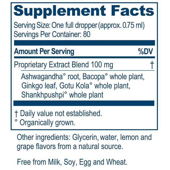 Bacopa Plus Drops 56ml - Ayush Herbs UK 