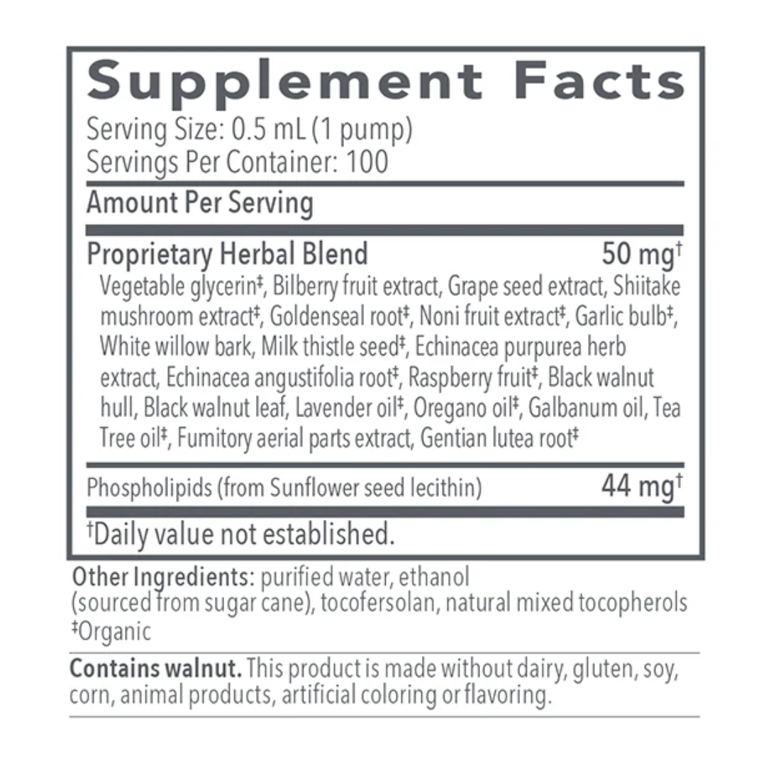 Biocidin LSF 50ml Supplement Facts