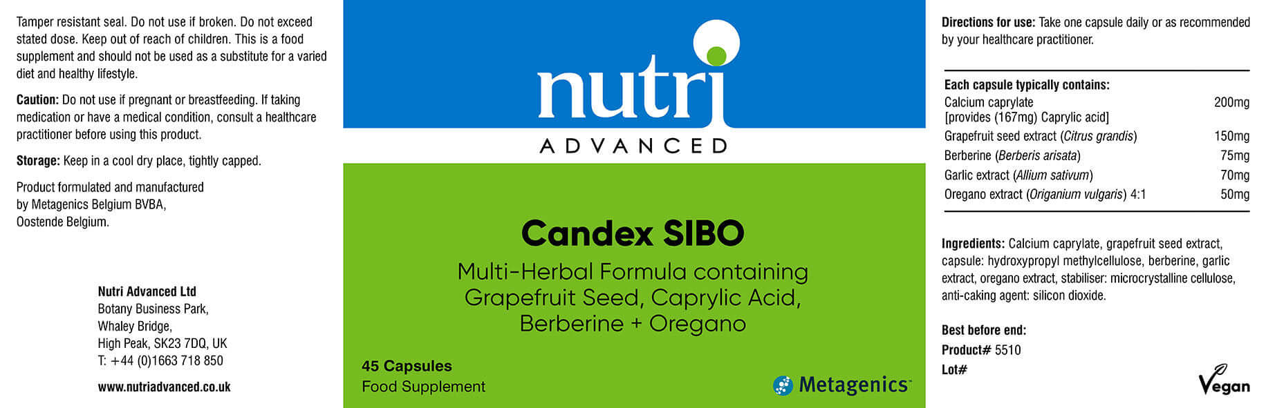 Buy Candex SIBO | 45 Capsules UK